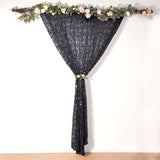 Black Embroider Sequin Backdrop Curtain for Stunning Event Decor
