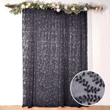 8ftx8ft Black Embroider Sequin Backdrop Curtain