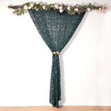 Add a Touch of Opulence to Your Event with the 8ftx8ft Hunter Emerald Green Embroider Sequin Backdrop Curtain