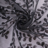 Embroidered Black Sequin Table Runner