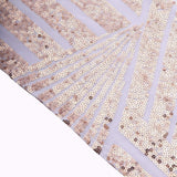 White Rose Gold Sequin Stretchable Chair Sashes